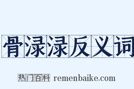 骨渌渌反义词是什么意思的图片